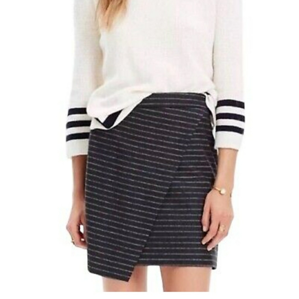 Madewell Striped Woold Skirt Size 8